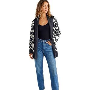 Old Navy Womens Cardigan Open Sz Small Open Tribal Aztec Bohemian Boho Geometry